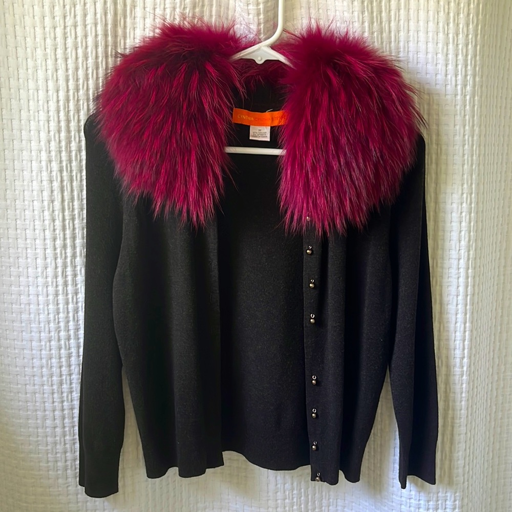 Cynthia Steffe Fox Collar Cardigan